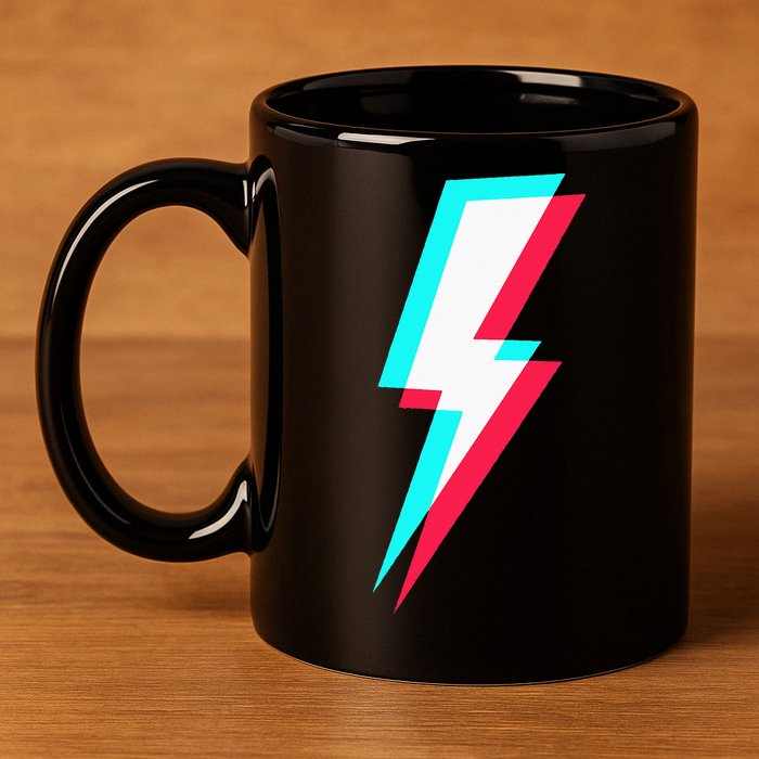 Lightning Symbol Power Electricity Bolt Graphic 11oz C Handle Ceramic Mug