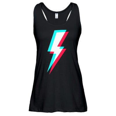 Lightning Symbol Power Electricity Bolt Graphic Ladies Essential Flowy Tank