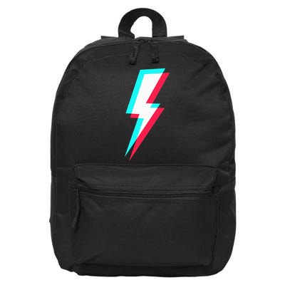 Lightning Symbol Power Electricity Bolt Graphic 16 in Basic Backpack