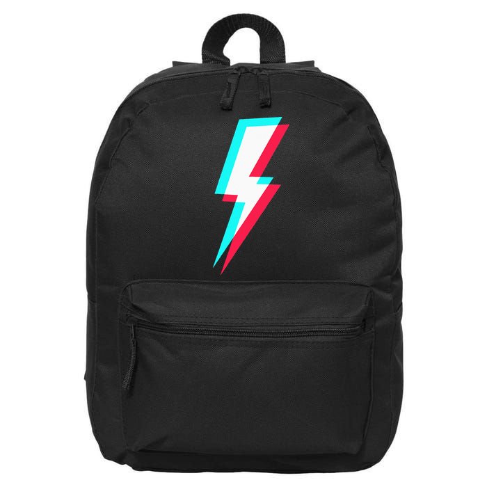 Lightning Symbol Power Electricity Bolt Graphic 16 in Basic Backpack