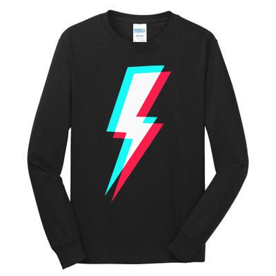 Lightning Symbol Power Electricity Bolt Graphic Tall Long Sleeve T-Shirt