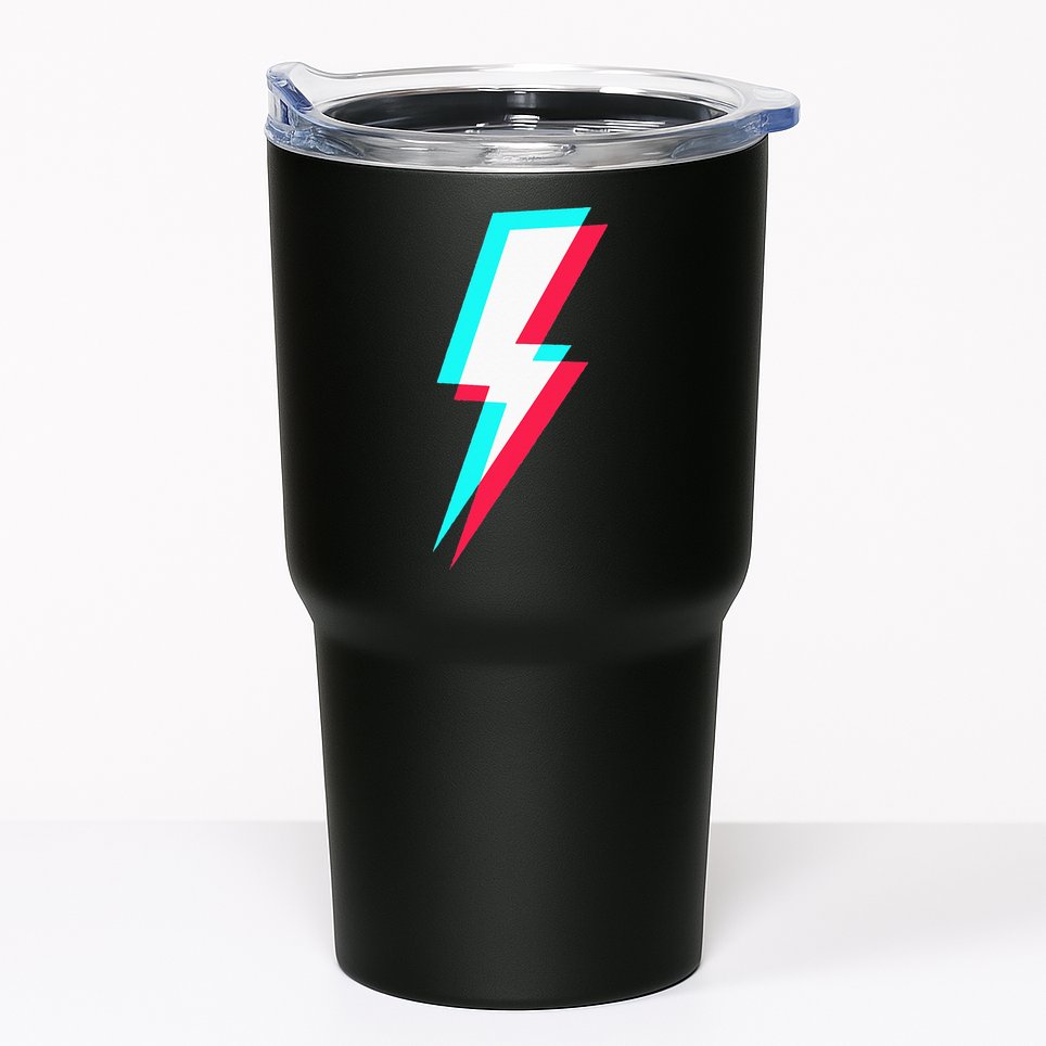 Lightning Symbol Power Electricity Bolt Graphic Tumbler