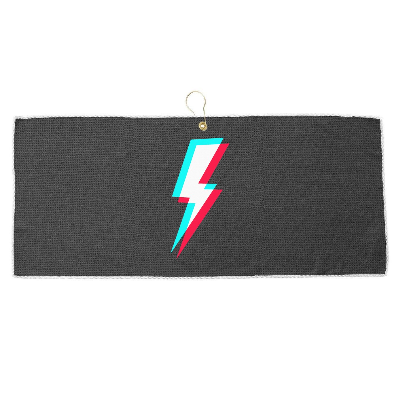 Lightning Symbol Power Electricity Bolt Graphic Large Microfiber Waffle Golf Towel