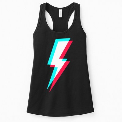 Lightning Symbol Power Electricity Bolt Graphic Womens Tank Top