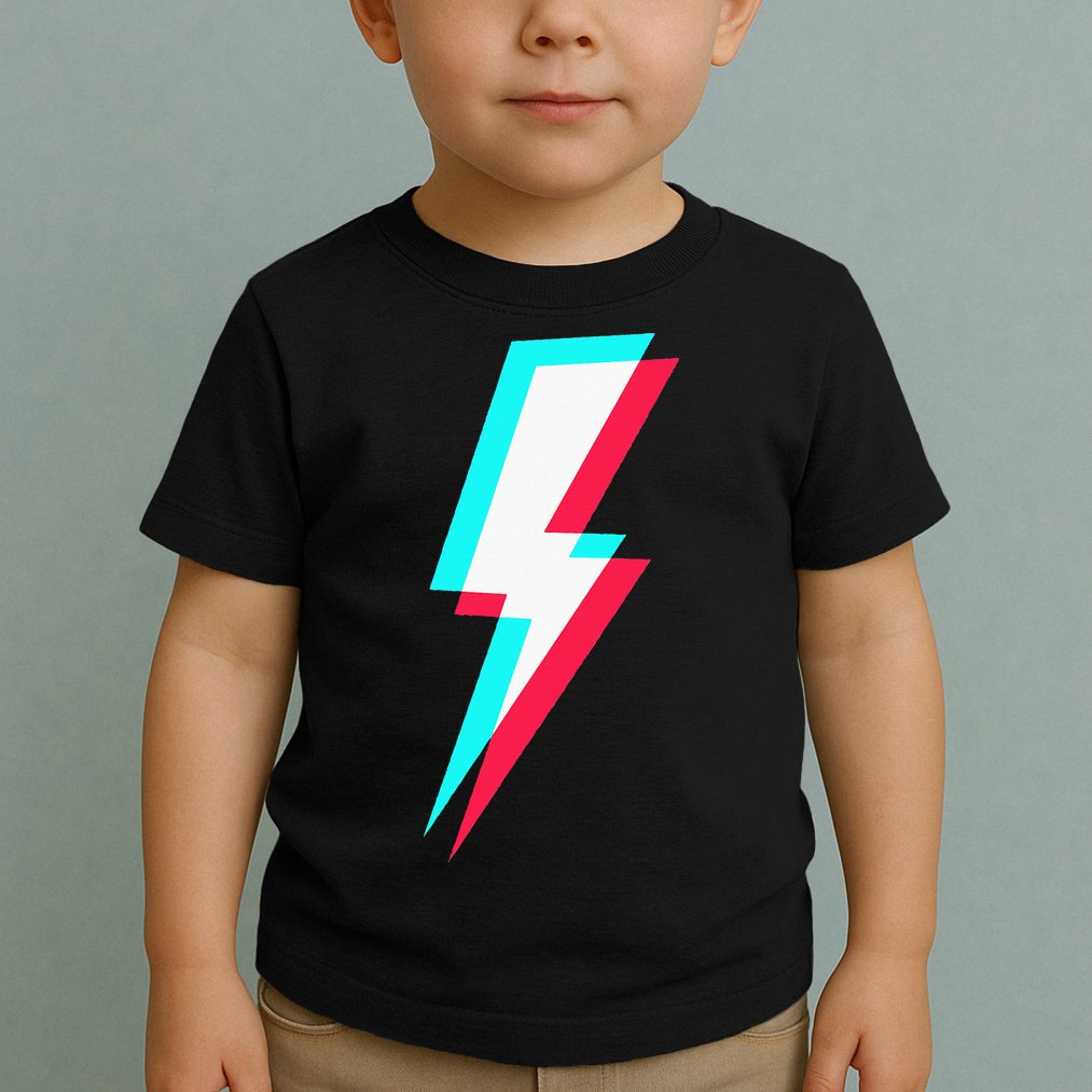 Lightning Symbol Power Electricity Bolt Graphic Toddler T-Shirt