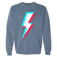 Lightning Symbol Power Electricity Bolt Graphic Garment-Dyed Sweatshirt