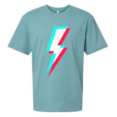 Lightning Symbol Power Electricity Bolt Graphic Sueded Cloud Jersey T-Shirt
