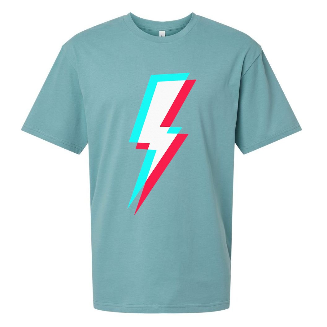 Lightning Symbol Power Electricity Bolt Graphic Sueded Cloud Jersey T-Shirt