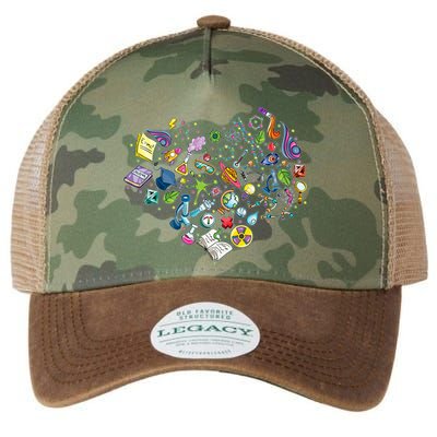 Love Science Pattern Heart Legacy Tie Dye Trucker Hat