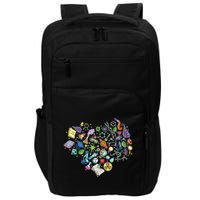 Love Science Pattern Heart Impact Tech Backpack