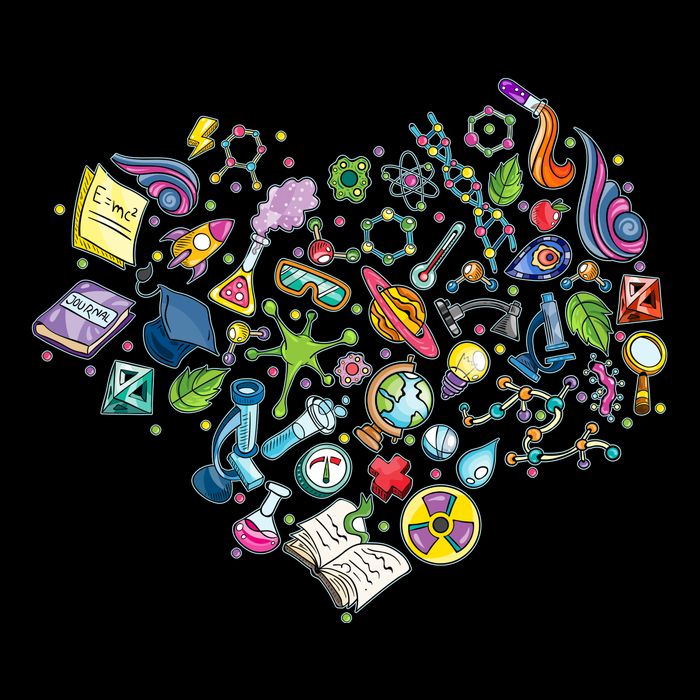 Love Science Pattern Heart Impact Tech Backpack