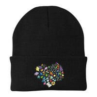 Love Science Pattern Heart Beanie