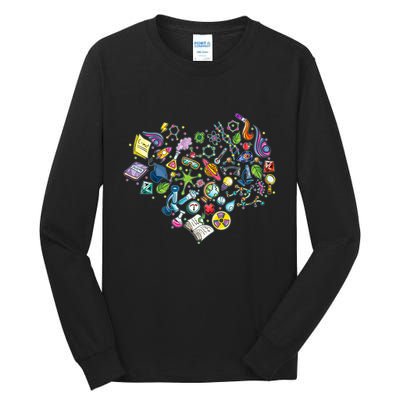 Love Science Pattern Heart Tall Long Sleeve T-Shirt
