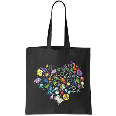 Love Science Pattern Heart Bag