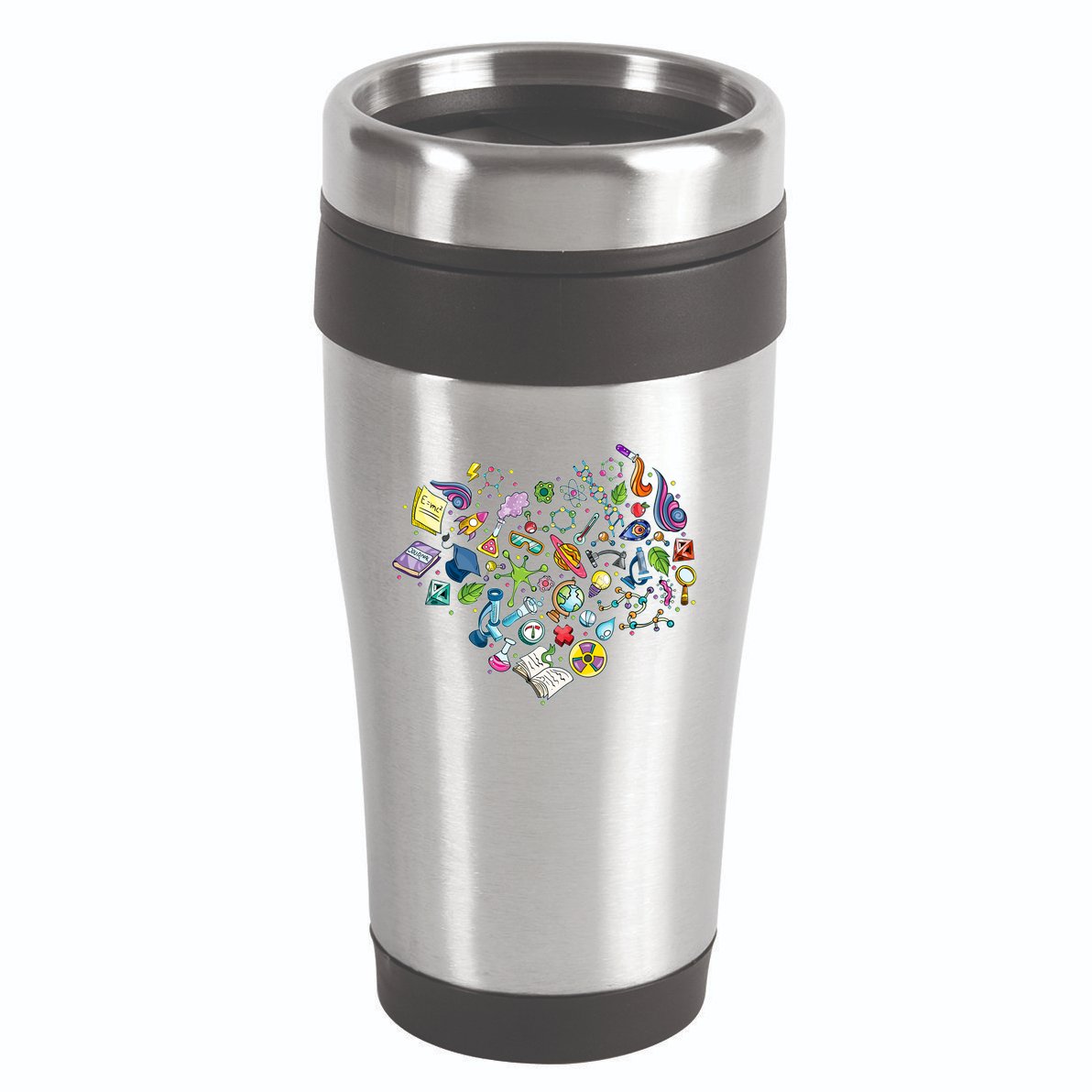 Love Science Pattern Heart 16oz Travel Tumbler