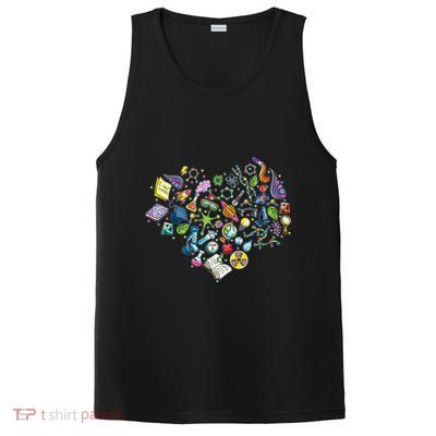 Love Science Pattern Heart PosiCharge Competitor Tank