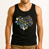 Love Science Pattern Heart Tank Top