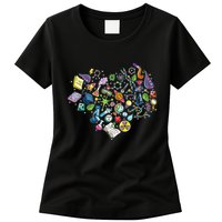 Love Science Pattern Heart Womens T-Shirt