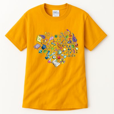 Love Science Pattern Heart Tall T-Shirt