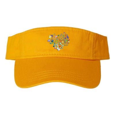 Love Science Pattern Heart Valucap Bio-Washed Visor