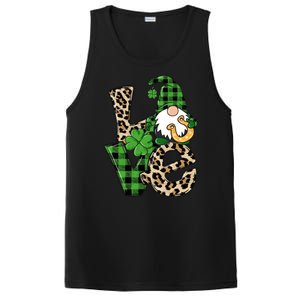 Love St Patricks Day Leopard Checkered Irish Gnome PosiCharge Competitor Tank