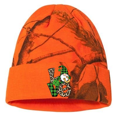 Love St Patricks Day Leopard Checkered Irish Gnome Kati Licensed 12" Camo Beanie