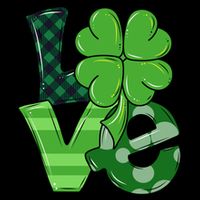 Love St Patricks Day Pattys Irish Clover Impact Tech Backpack