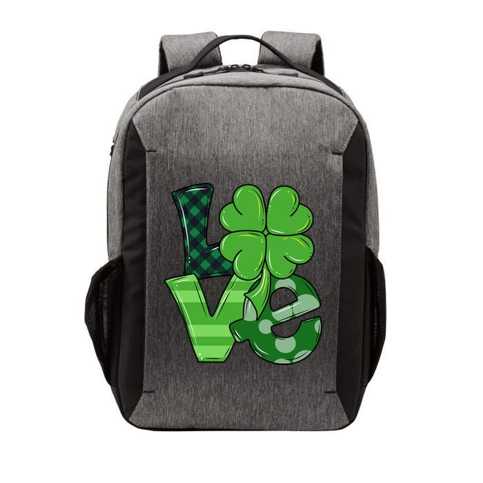 Love St Patricks Day Pattys Irish Clover Vector Backpack