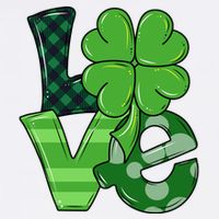 Love St Patricks Day Pattys Irish Clover 11oz C Handle Ceramic Mug