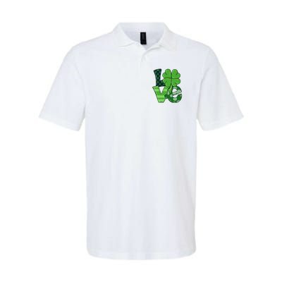 Love St Patricks Day Pattys Irish Clover Polo