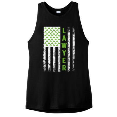 Lawyer St Patricks Day Flag Gift Lawyer Funny Gift Attorney Outfit Meaningful Gi Ladies PosiCharge Tri-Blend Wicking Tank