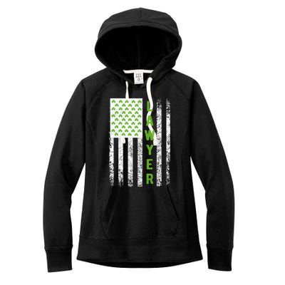 Lawyer St Patricks Day Flag Gift Lawyer Funny Gift Attorney Outfit Meaningful Gi Women's Fleece Hoodie