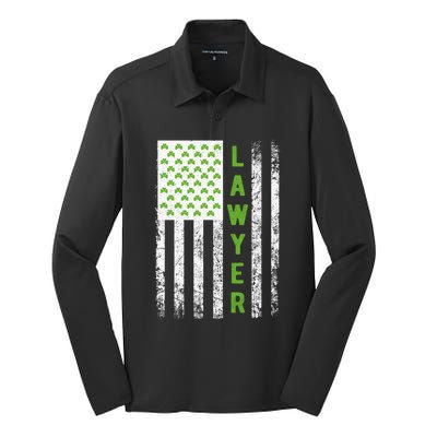 Lawyer St Patricks Day Flag Gift Lawyer Funny Gift Attorney Outfit Meaningful Gi Silk Touch Performance Long Sleeve Polo