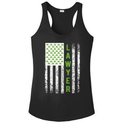 Lawyer St Patricks Day Flag Gift Lawyer Funny Gift Attorney Outfit Meaningful Gi Ladies PosiCharge Competitor Racerback Tank