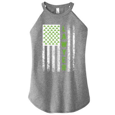 Lawyer St Patricks Day Flag Gift Lawyer Funny Gift Attorney Outfit Meaningful Gi Women's Perfect Tri Rocker Tank