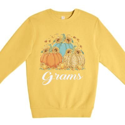 Leopard Sunflower Pumpkin Grams Halloween Premium Crewneck Sweatshirt