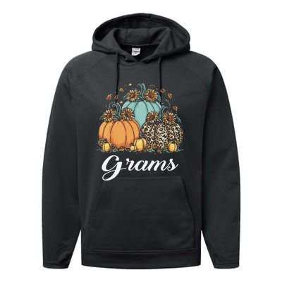 Leopard Sunflower Pumpkin Grams Halloween Performance Fleece Hoodie