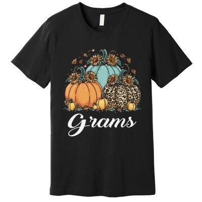 Leopard Sunflower Pumpkin Grams Halloween Premium T-Shirt