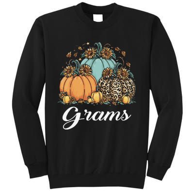 Leopard Sunflower Pumpkin Grams Halloween Tall Sweatshirt