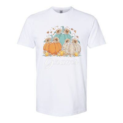 Leopard Sunflower Pumpkin Grams Halloween Softstyle CVC T-Shirt