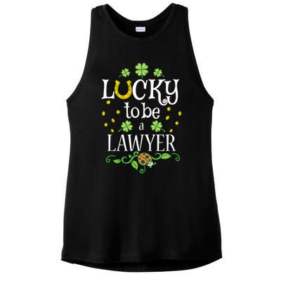 Lawyer St Patrick's Day Lucky To Be A Lawyer Gift Ladies PosiCharge Tri-Blend Wicking Tank