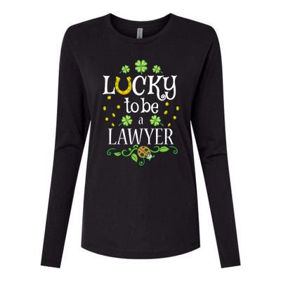 Lawyer St Patrick's Day Lucky To Be A Lawyer Gift Womens Cotton Relaxed Long Sleeve T-Shirt