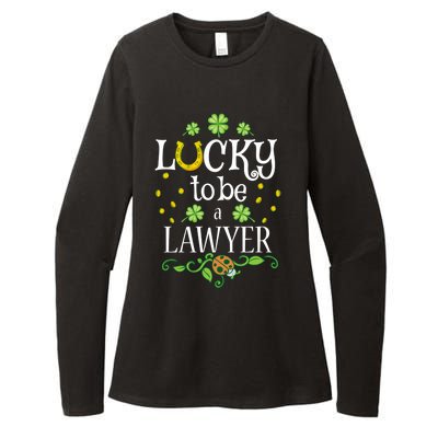 Lawyer St Patrick's Day Lucky To Be A Lawyer Gift Womens CVC Long Sleeve Shirt