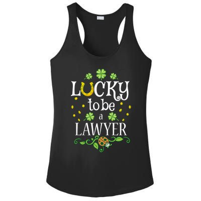 Lawyer St Patrick's Day Lucky To Be A Lawyer Gift Ladies PosiCharge Competitor Racerback Tank