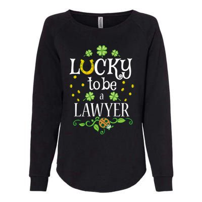 Lawyer St Patrick's Day Lucky To Be A Lawyer Gift Womens California Wash Sweatshirt