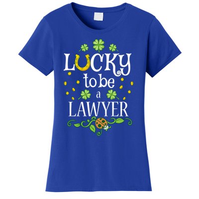 Lawyer St Patrick's Day Lucky To Be A Lawyer Gift Women's T-Shirt