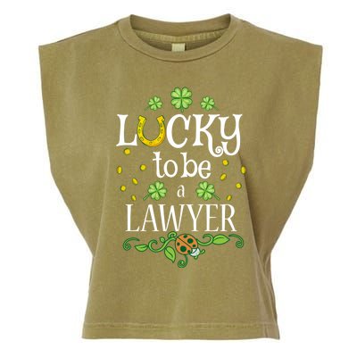 Lawyer St Patrick's Day Lucky To Be A Lawyer Gift Garment-Dyed Women's Muscle Tee