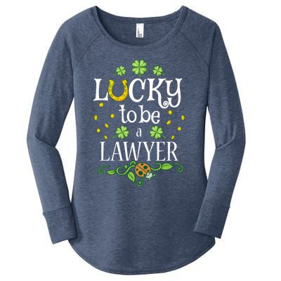 Lawyer St Patrick's Day Lucky To Be A Lawyer Gift Women's Perfect Tri Tunic Long Sleeve Shirt