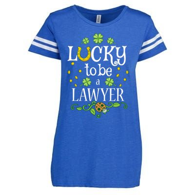 Lawyer St Patrick's Day Lucky To Be A Lawyer Gift Enza Ladies Jersey Football T-Shirt