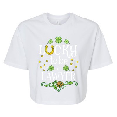 Lawyer St Patrick's Day Lucky To Be A Lawyer Gift Bella+Canvas Jersey Crop Tee